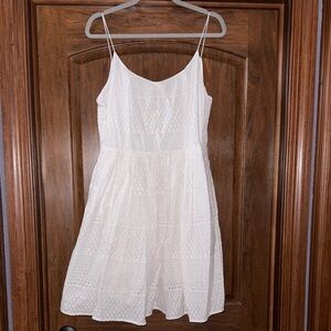 J. Crew White Eyelet Mini Dress